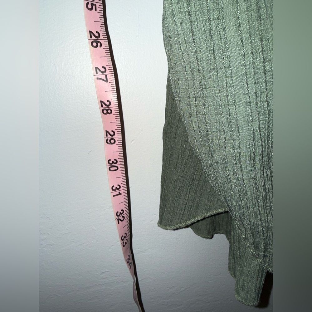 SHEIN Olive Textured Shirt Dress - Picture 6 of 8